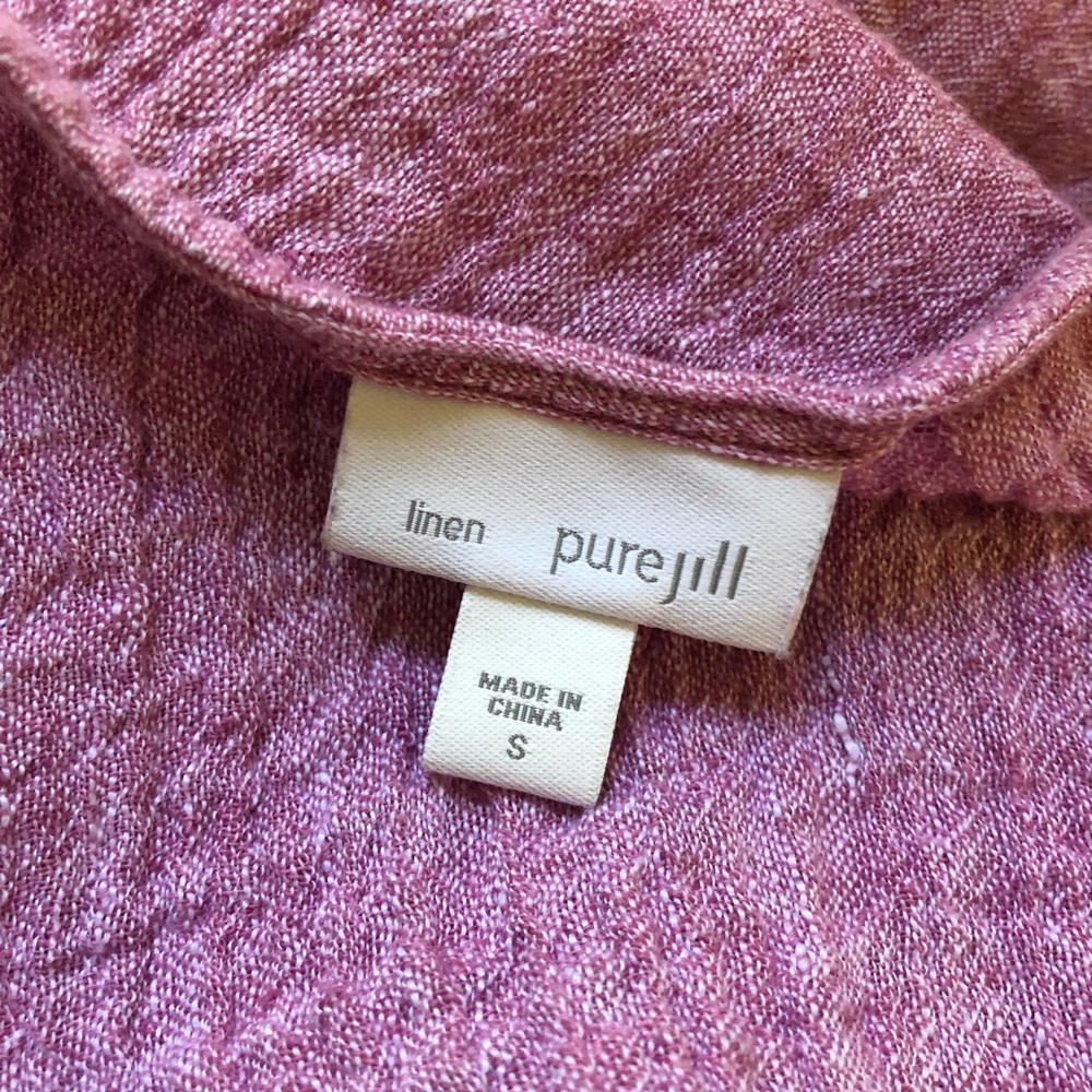 Pure Jill | J.Jill Lavender Linen Sleeveless Shirt - Picture 3 of 3